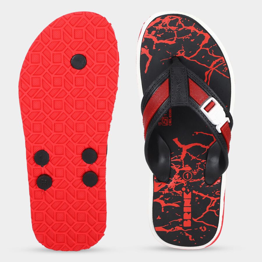 Boys' Slipper, लाल, large