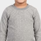 Boys Grey Long Sleeve Thermal, Melange Light Grey, small