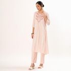 Women's Soft Ivory Pink Embroidered Ethnic Set, Light Pink, small image number null