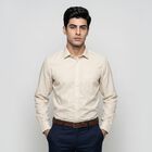 Men's Beige Formal Shirt, Beige, small