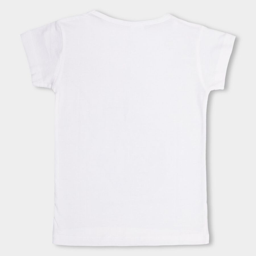 Girls' 100% Cotton T-Shirt , सफ़ेद, large image number null