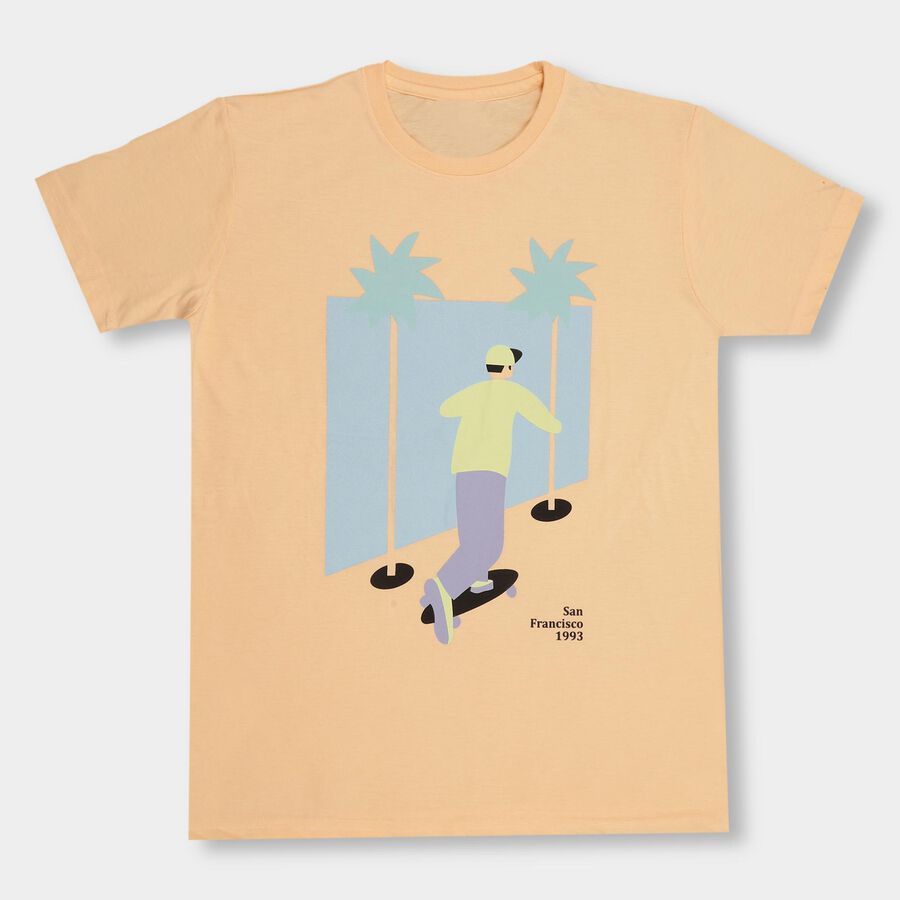 Boys' Half Sleeves T-Shirt , Peach, large image number null