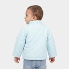 Infants Light Blue Stand Collar Puffer Jacket, हल्का नीला, small