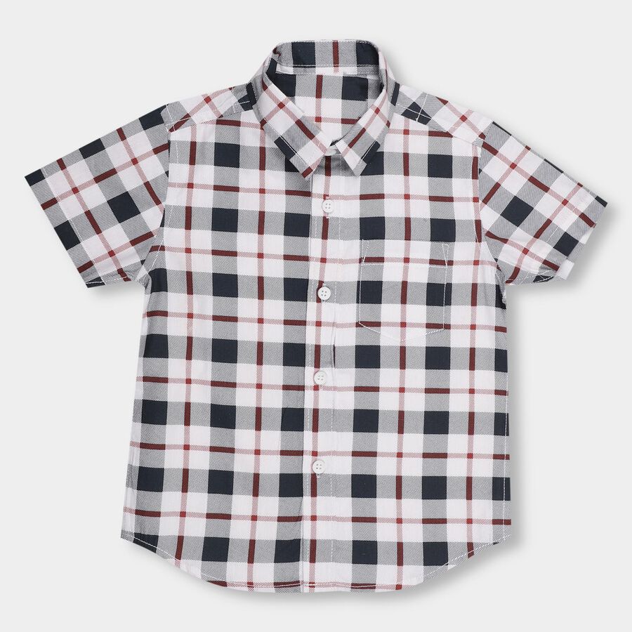 Boys' 100% Cotton Casual Shirt , White, large image number null