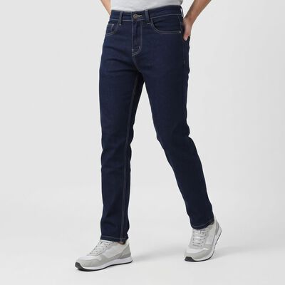 Men's Navy Blue Slim Fit Classic Five Pocket Jeans