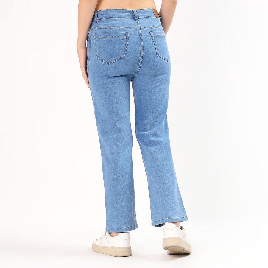 Women's Light Blue Straight Fit High-Rise Jeans, हल्का नीला, large image number null