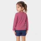 Girls Pink Round Neck Regular Top, Pink, small