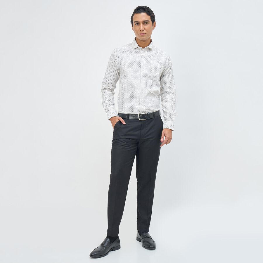 Men's Soft Beige Spread Collar Formal Shirt, Beige, large