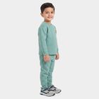 Boys Mint Green Crew Neck Textured Baba Suit, हल्का हरा, small