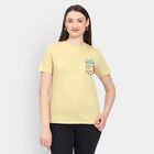 Ladies' 100% Cotton Round Neck T-Shirt, खाकी, small