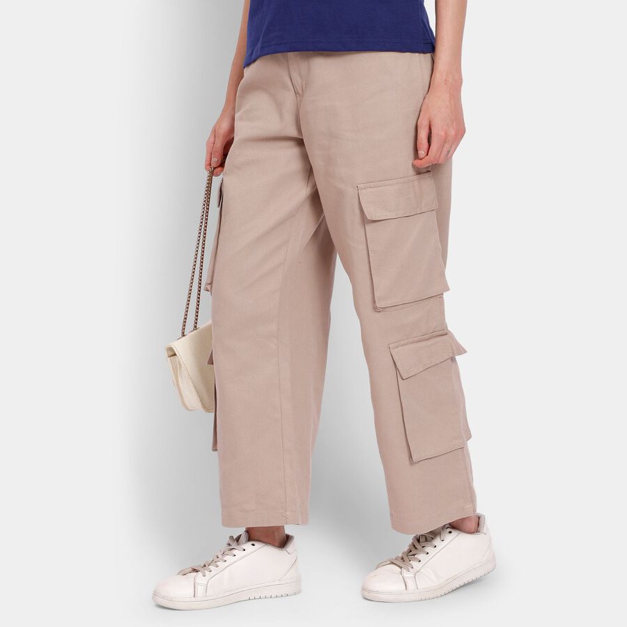 Ladies' 100% Cotton Trousers, गहरा पीला, large image number null