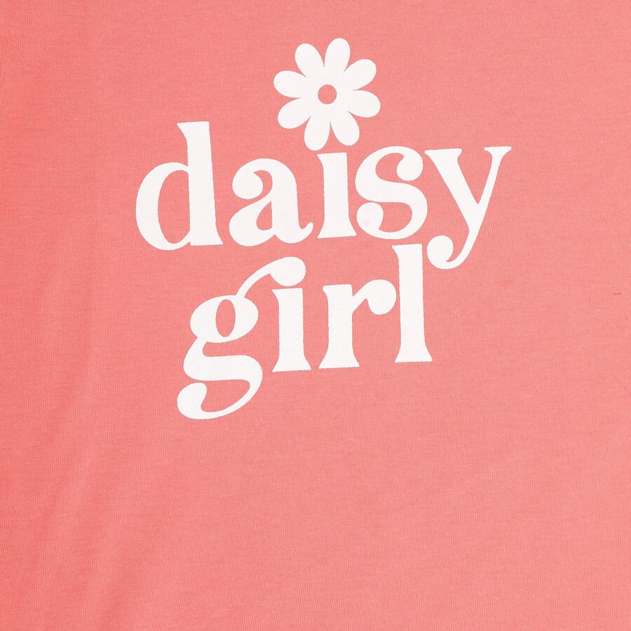 Girls' Coral Cotton Round Neck Casual Printed T-Shirt, Coral, large image number null