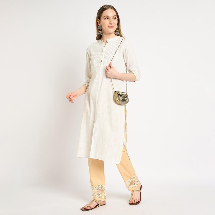Ladies' 100% Cotton Palazzos , Beige, large image number null