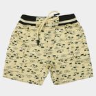 Boys Off White Regular Fit Printed Cargo Bermuda Shorts, Off White, small