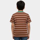 Boys' Half Sleeves T-Shirt, Brown, small