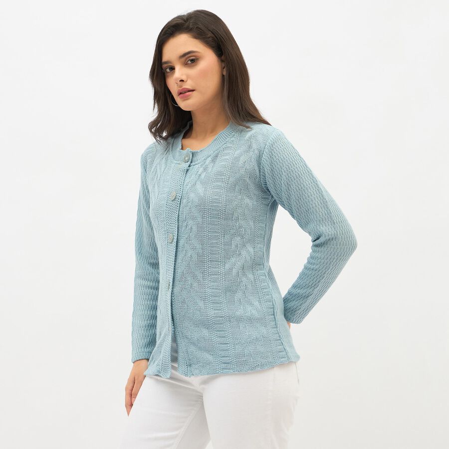 Ladies' Cardigan, हल्का नीला, large image number null