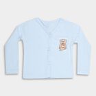 Infants' Light Blue Cotton V-Neck Casual T-Shirt, Light Blue, small image number null