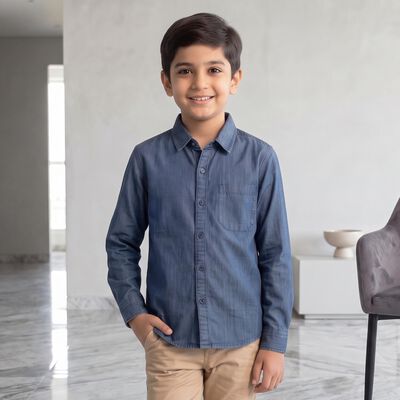Boys Blue Casual Shirt