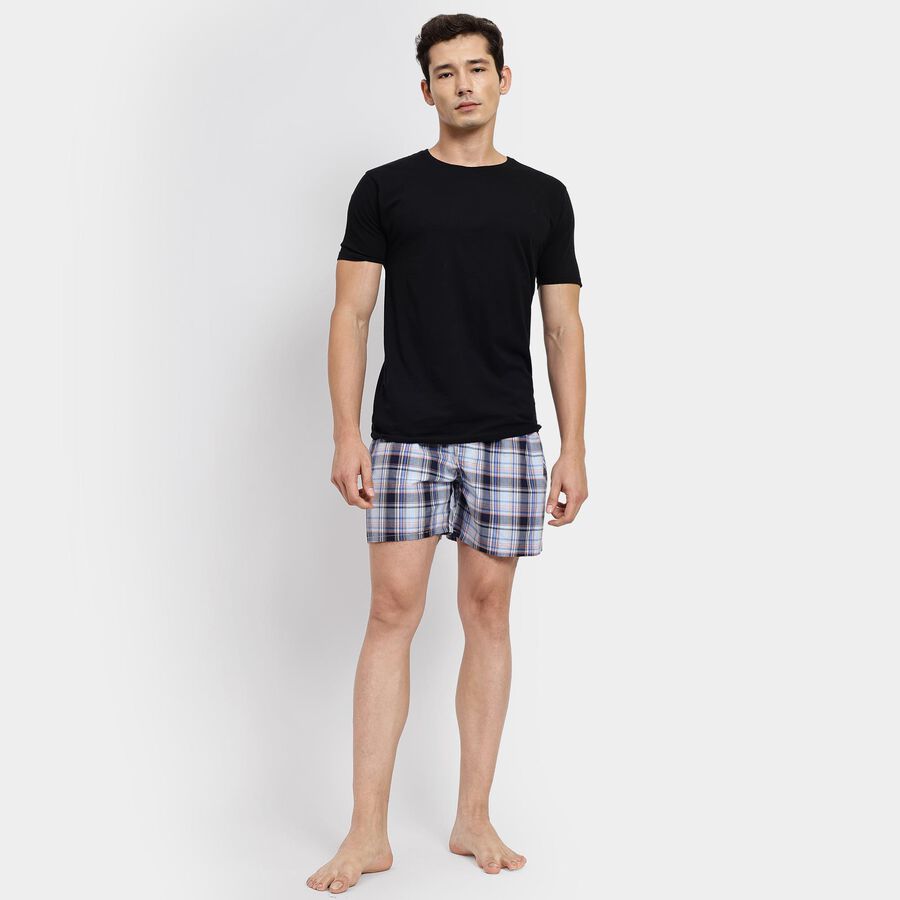 Men's 100% Cotton Boxers, Light Blue, large