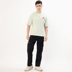 Men's Jet Black Slim Fit Cargo Trousers, गहरा ग्रे, small image number null