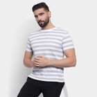Men's Round Neck Half Sleeves T-Shirt , White, small image number null