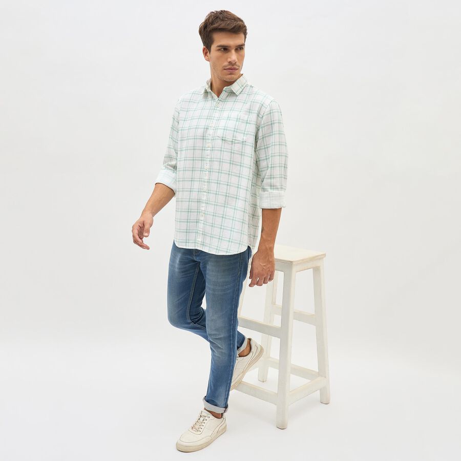 Men's Casual Shirt, Light Green, large image number null