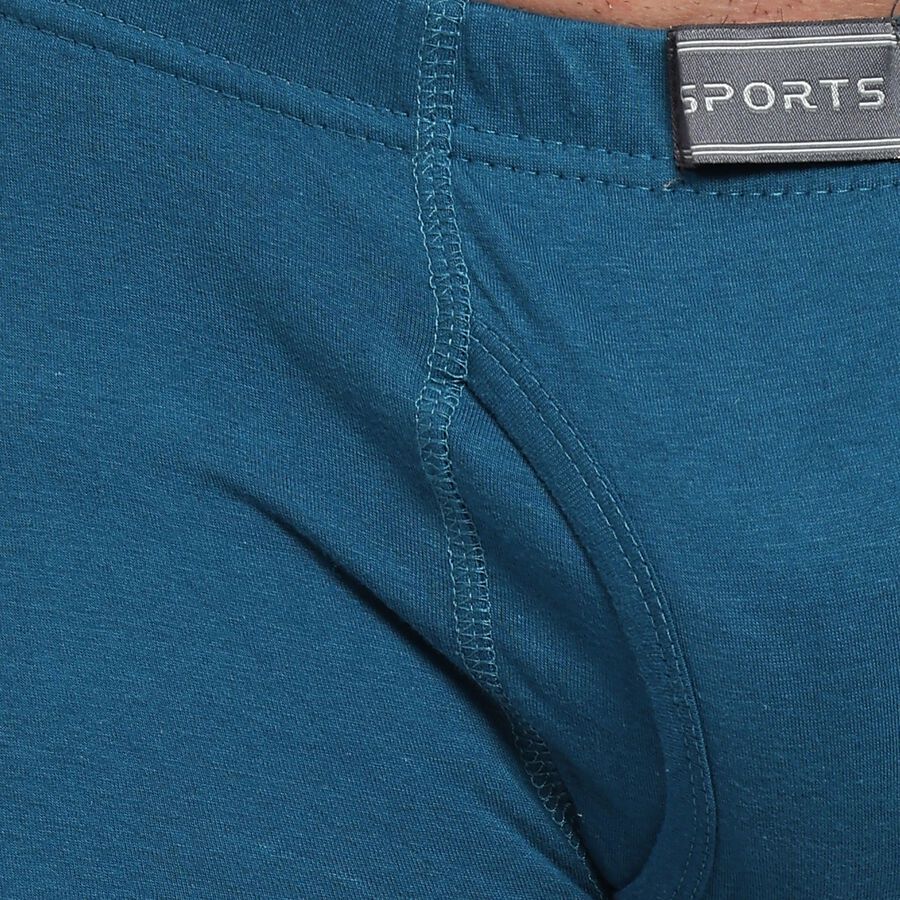 Men's 100% Cotton Trunks, Teal Blue, large image number null