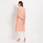 3/4Th Sleeves Straight Kurta, Peach, small image number null