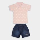 Infant Boys' 100% Cotton Baba Suit, हल्का गुलाबी, small