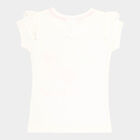 Girls Cotton T-Shirt, Off White, small image number null