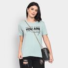 Ladies' Round Neck T-Shirt, Light Green, small