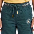 Boys' Mid Blue Regular Fit Drawstring Chino Trousers, Mid Blue, small