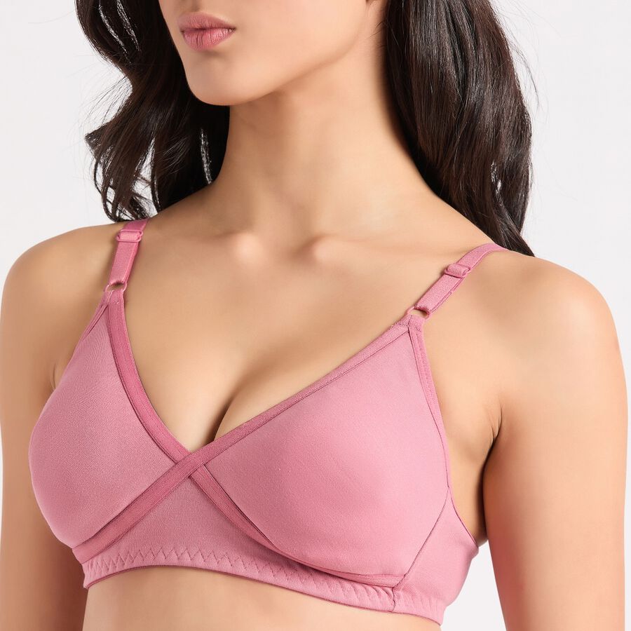 Ladies' Non-Padded Bra, Light Pink, large image number null