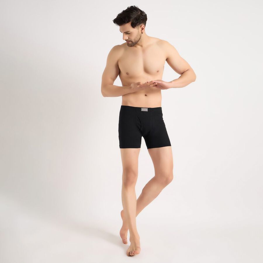 Men's Cotton Trunk, Black, large image number null