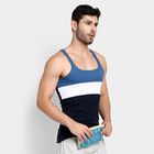 Men's 100% Cotton Gym T-Shirt , Navy Blue, small