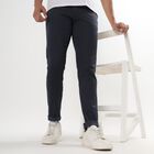 Men's Slim Fit Casual Trousers , नेवी ब्लू, small image number null