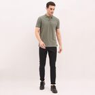 Men's Muted Sage Green Cotton Polo Neck T-Shirt, Light Green, small image number null