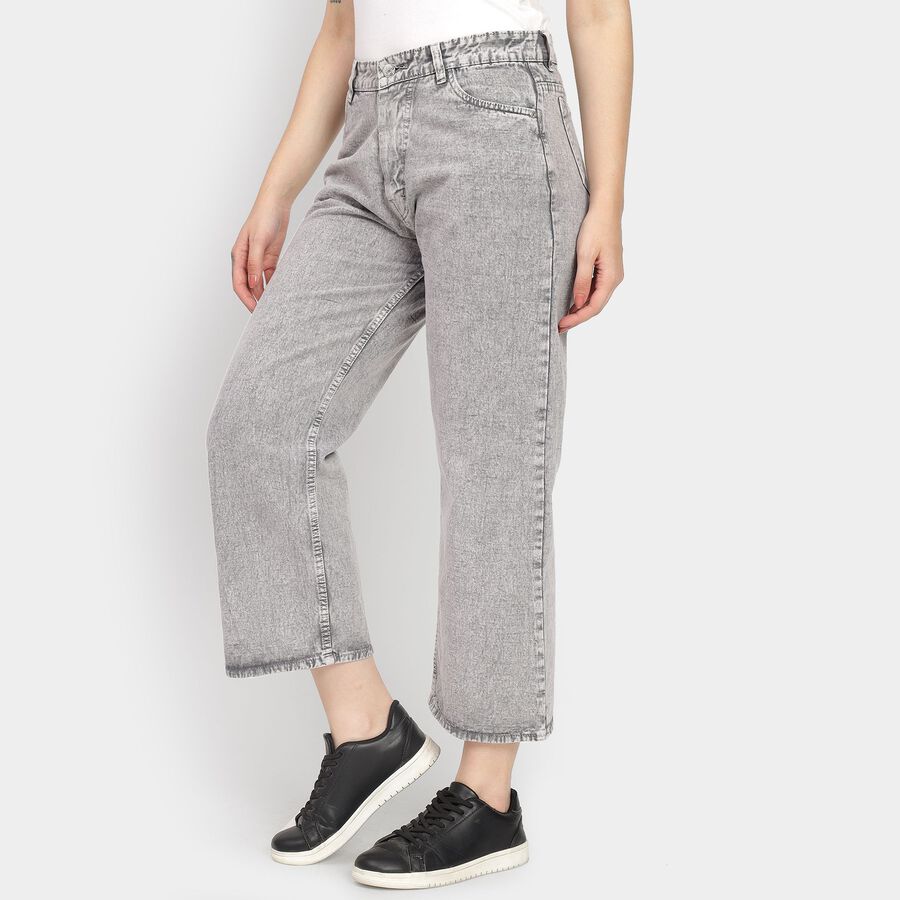 Ladies' 100% Cotton Jeans , हल्का ग्रे, large image number null