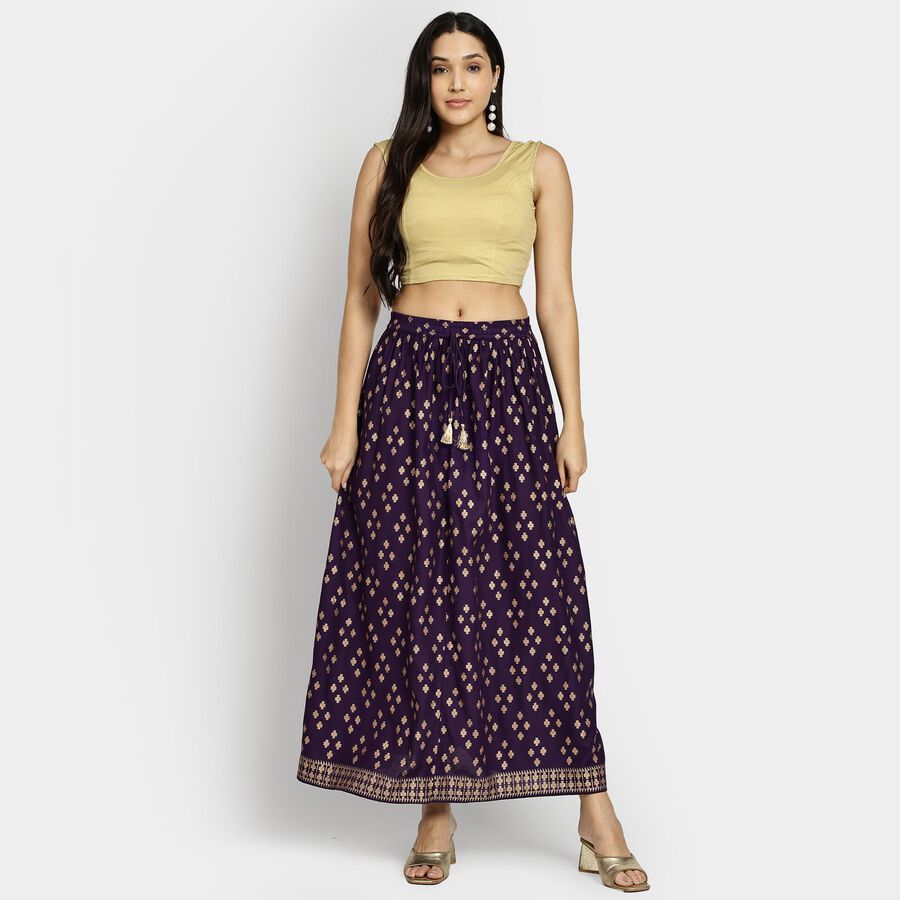 Ladies' Lehenga Skirt, बैंगनी, large image number null