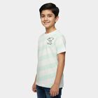 Boys' Half Sleeves T-Shirt, हल्का हरा, small