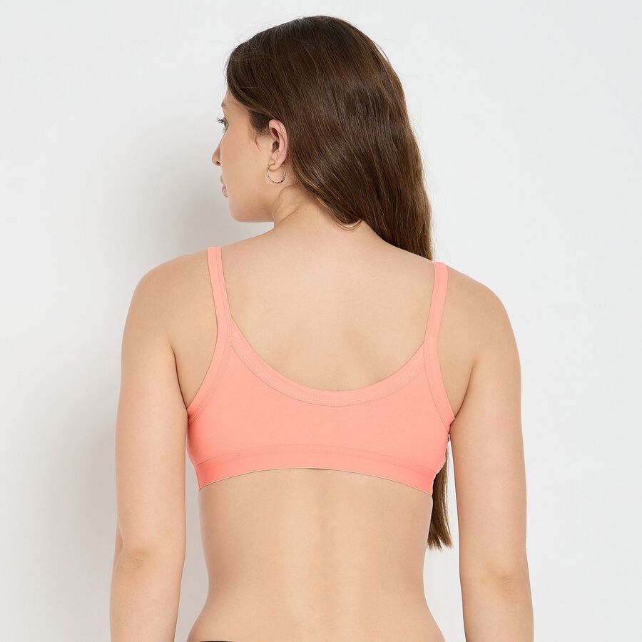 Ladies' 100% Cotton Bra, पीच, large image number null