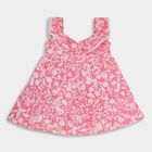 Infant Girls' 100% Cotton Frock, गुलाबी, small image number null