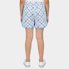 Girls Aqua Regular Fit Sporty Dolphin Hem Shorts, एक्वा, small