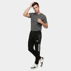 Men's Black Straight Fit Track Pants, काला, small