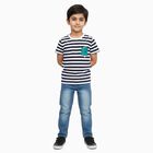 Boys' Half Sleeves T-Shirt, Navy Blue, small image number null