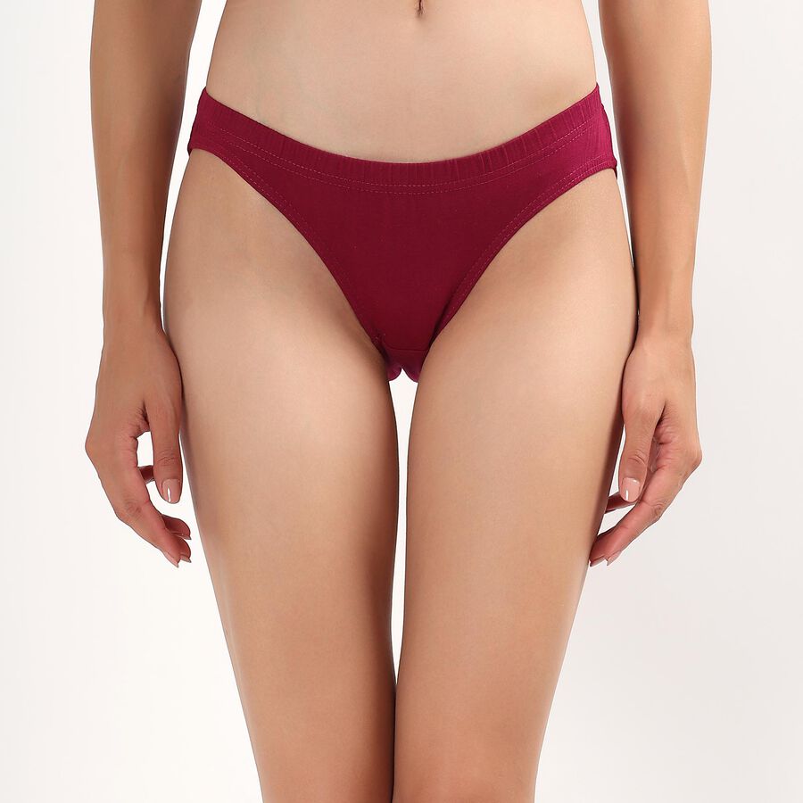 Women's Deep Burgundy Bikini Panty, Purple, large image number null