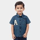 Boys' Blue Casual Shirt, Light Blue, small