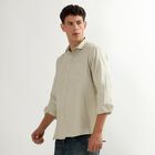 Men's Olive Green Classic Casual Shirt, Olive, small image number null