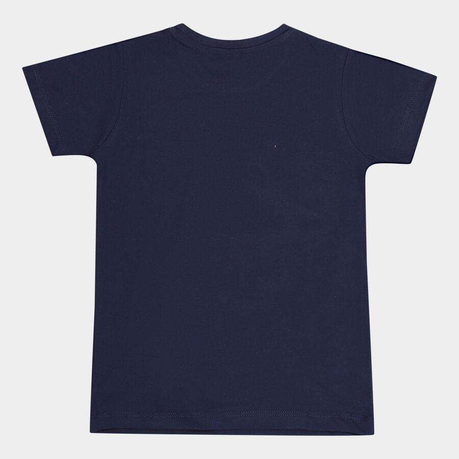 कॉटन टी-शर्ट, नेवी ब्लू, large image number null