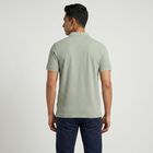 Men's Sage Green Polo Neck Solid Polo T-Shirt, हल्का हरा, small